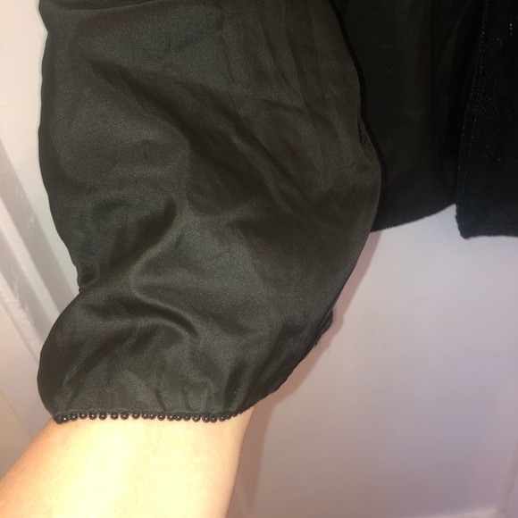 Silky Nights New York 100% silk Black Textured Open Front Blazer. Gently used - Picture 6 of 8